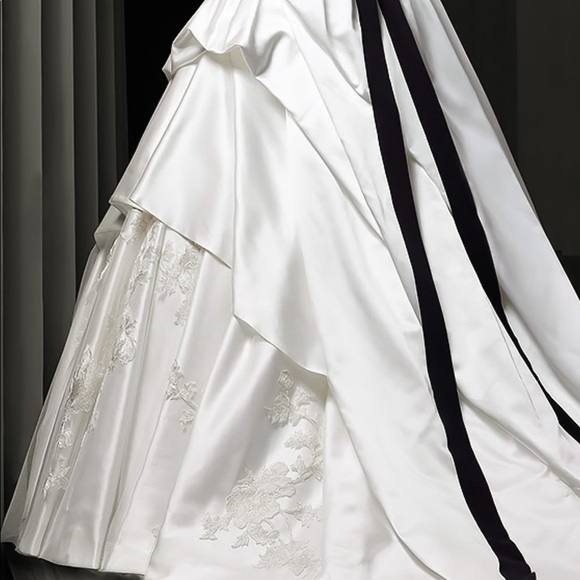 Black or white sash! ivory Satin  & formal sash - Picture 7 of 15